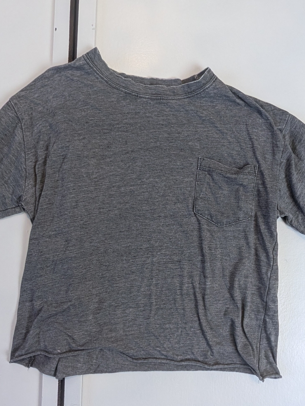 Vintage Havana Heather Gray Short Sleeve Pocket Tee